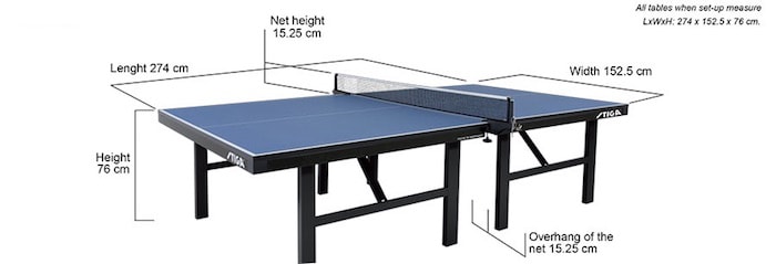 Official Ping Pong Table Size & Dimensions